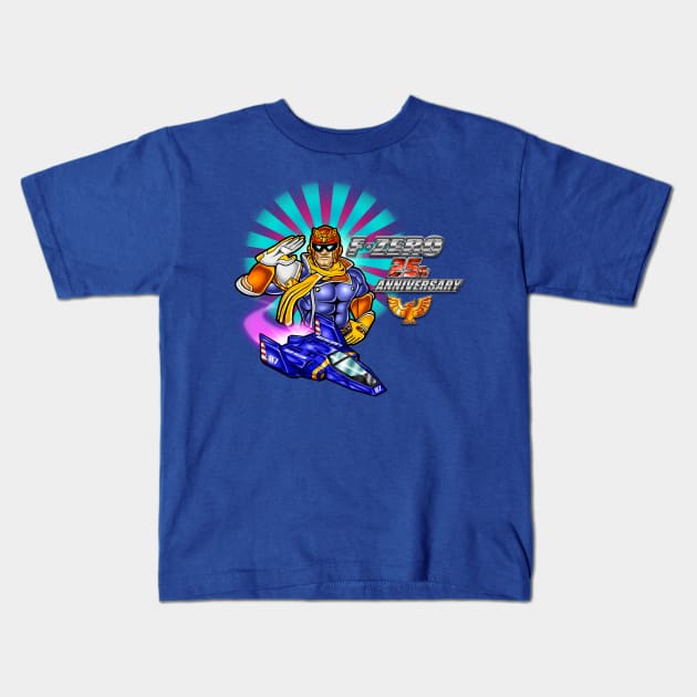 F-Zero 25th Anniversary Kids T-Shirt by spdy4